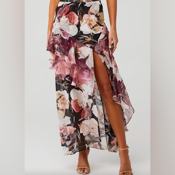 Misa Los Angeles Dresses & Skirts - MISA Los Angeles Franca Skirt in Flora Tropical Mix (XXS)